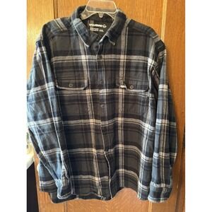 WOLVERINE Flannel Long Sleeve 2XL Green&Blue Plaid Grunge GORP Core Workwear